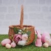 Koszyczek Wielkanocny Bolerek Biały Kwiat 15cm - Sklep z wiklina - zdjęcie 